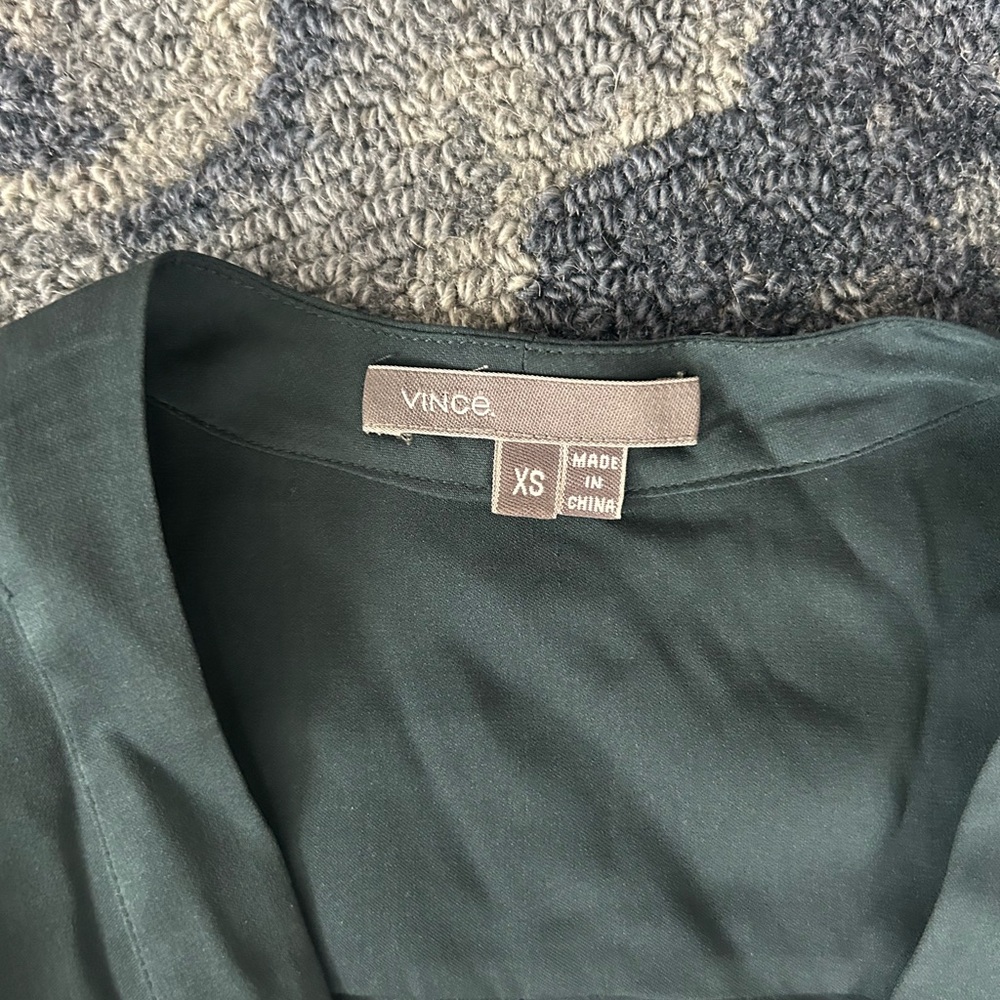 Vince Dark Green Blouse XS